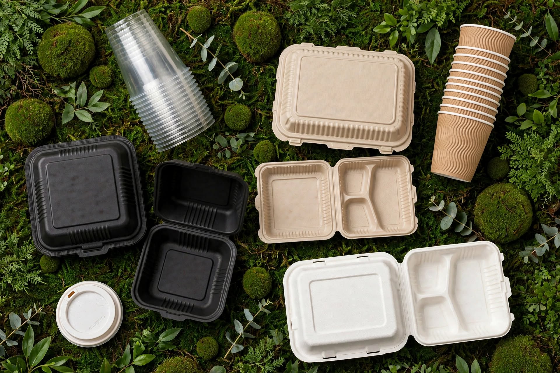 Envases de Eco Platos y Vasos